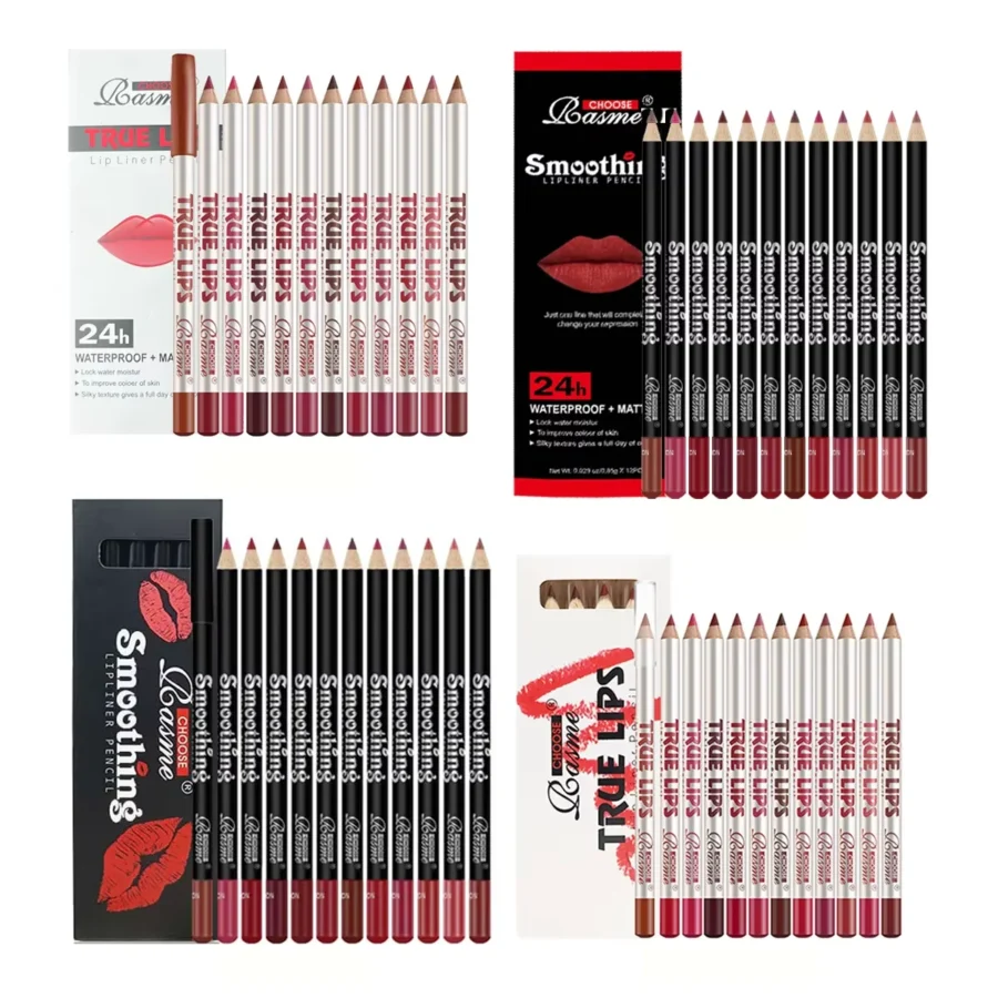 Set de 12 Labiales de Larga Duración con Perfilador Profesional y Gloss Mate