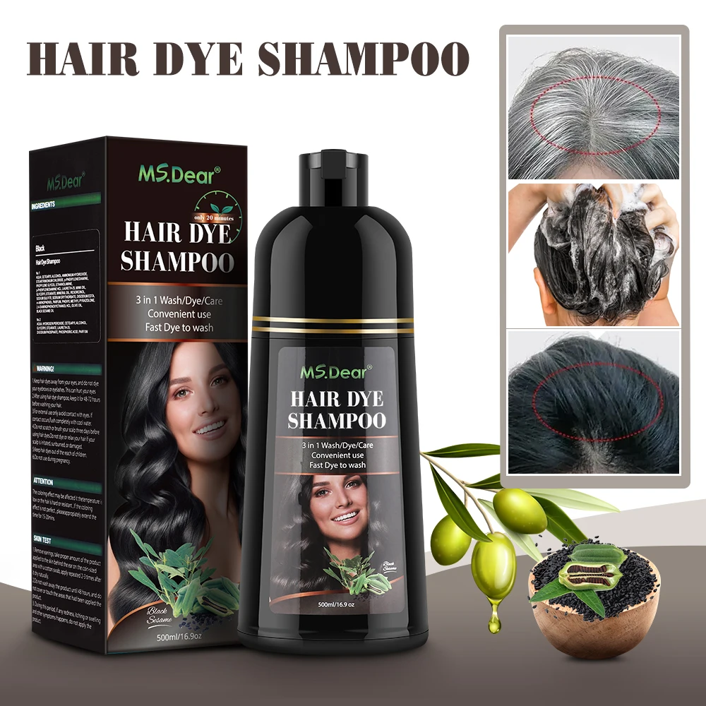 Shampoo Tinte Instantáneo Negro/Café Ms.Dear - Imagen 3
