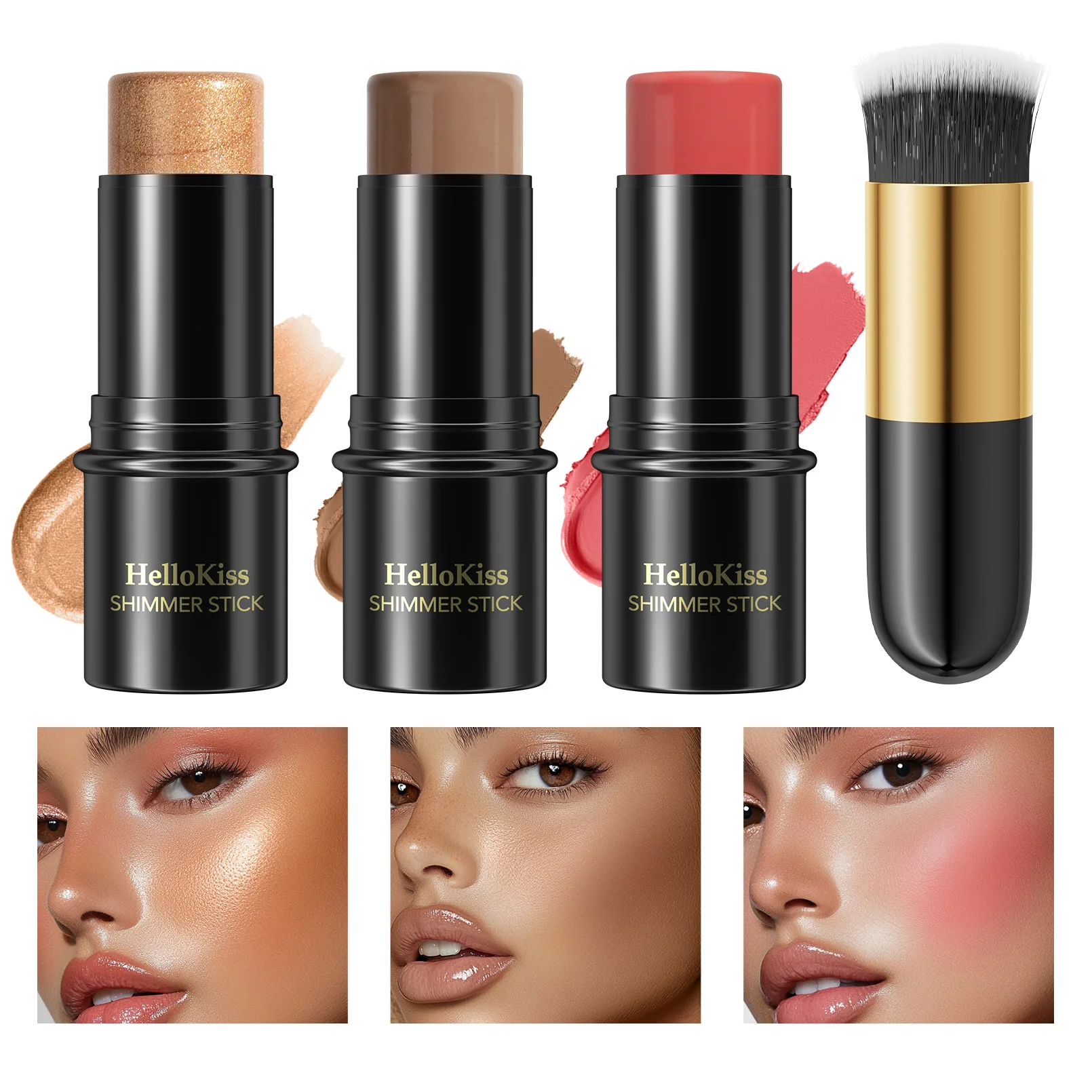 Hello Kiss Kit Contorno Facial 4PCs - Imagen 6