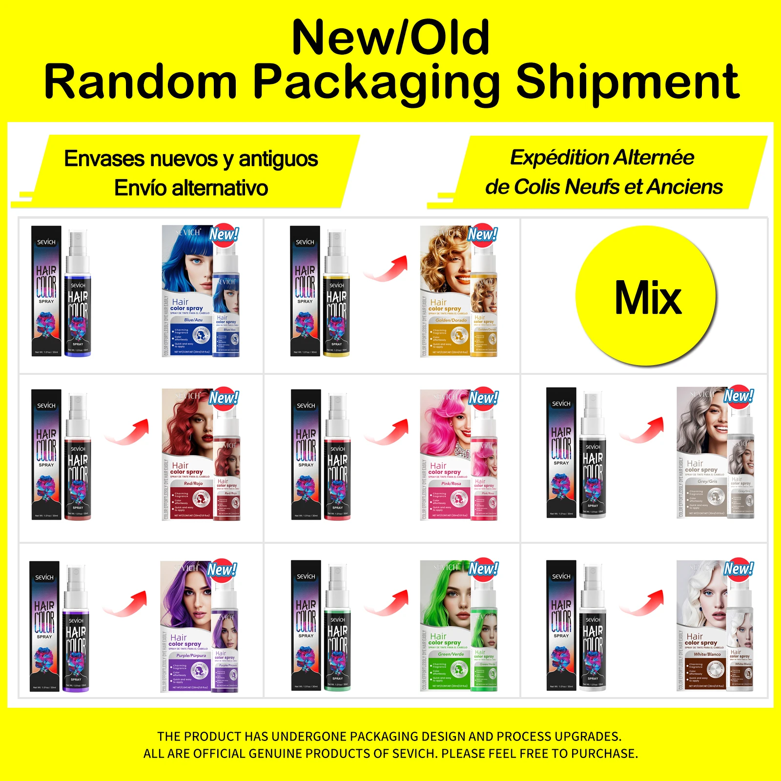 Spray de Color Temporal para Cabello SEVICH - Imagen 2