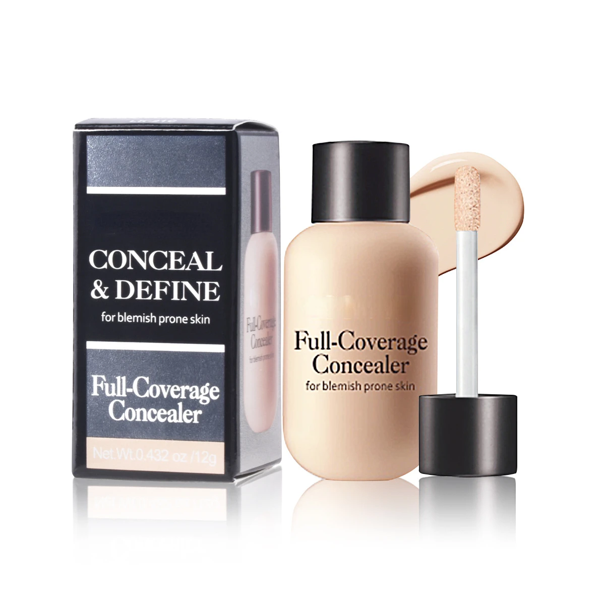 Liquid Concealer Foundation Cream Makeup Waterproof Lasting Full Coverage Acne Spot Scars Dark Circles Face Base Cosmetics