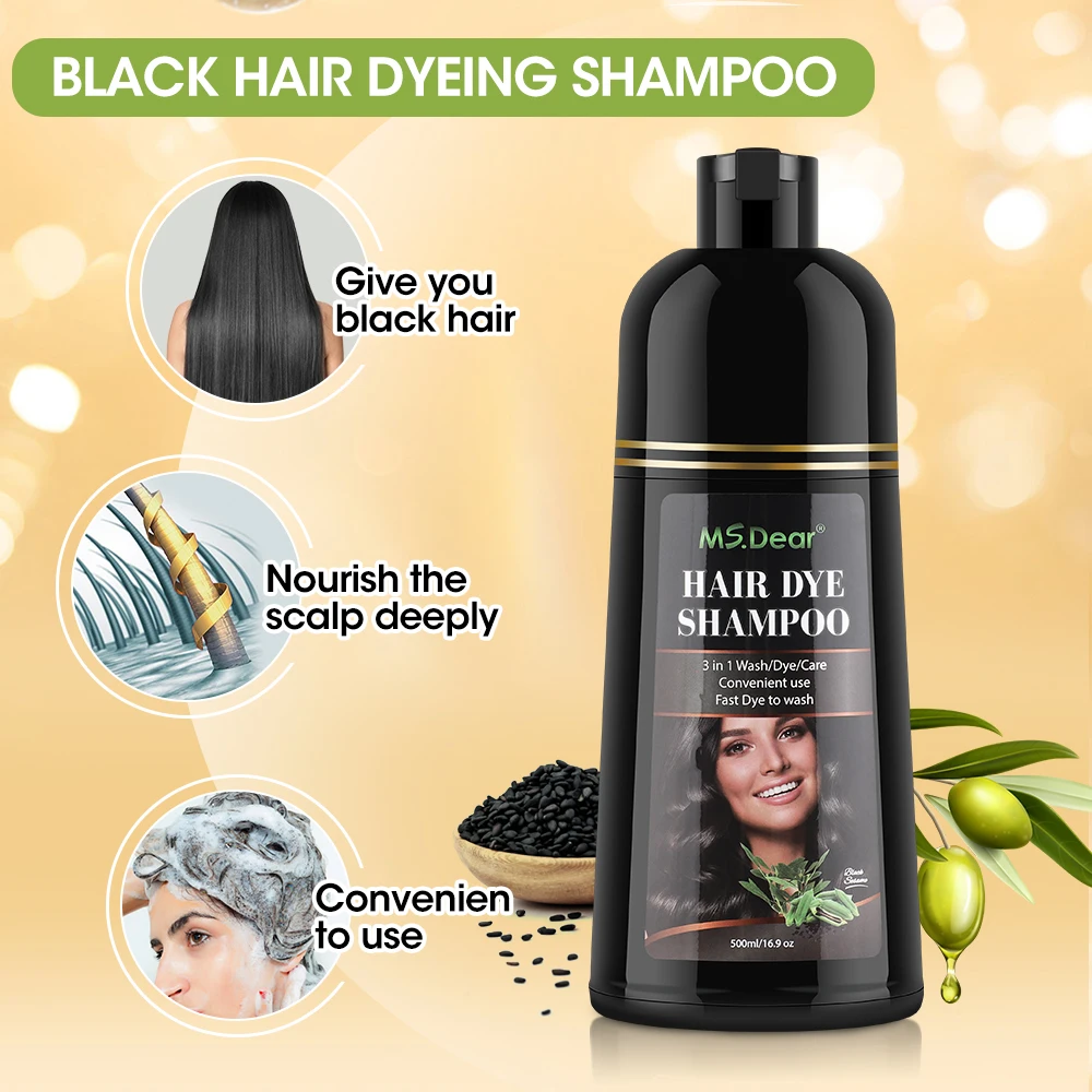 Shampoo Tinte Instantáneo Negro/Café Ms.Dear - Imagen 4