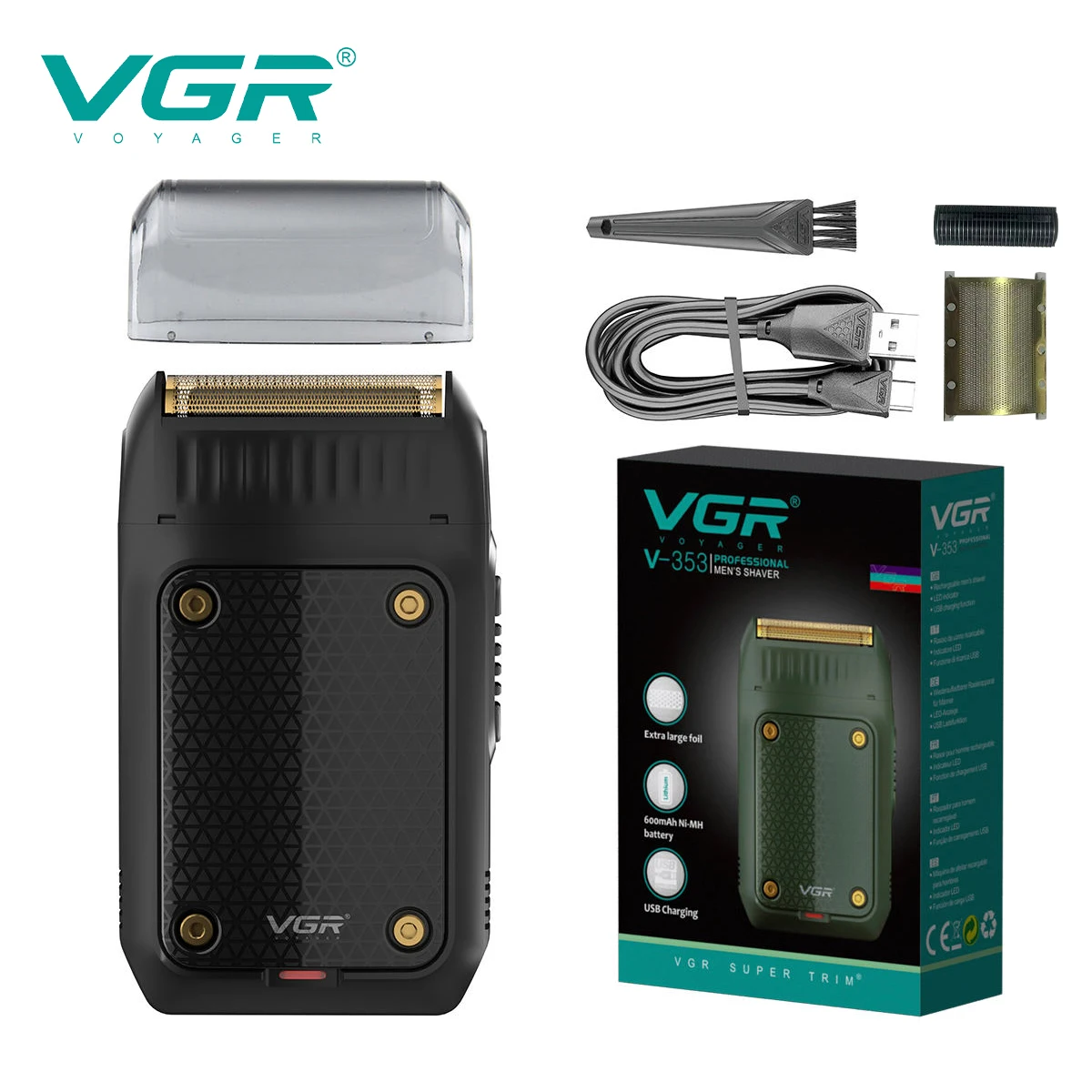 VGR V-353 Afeitadora Eléctrica Profesional para Hombre - Imagen 7