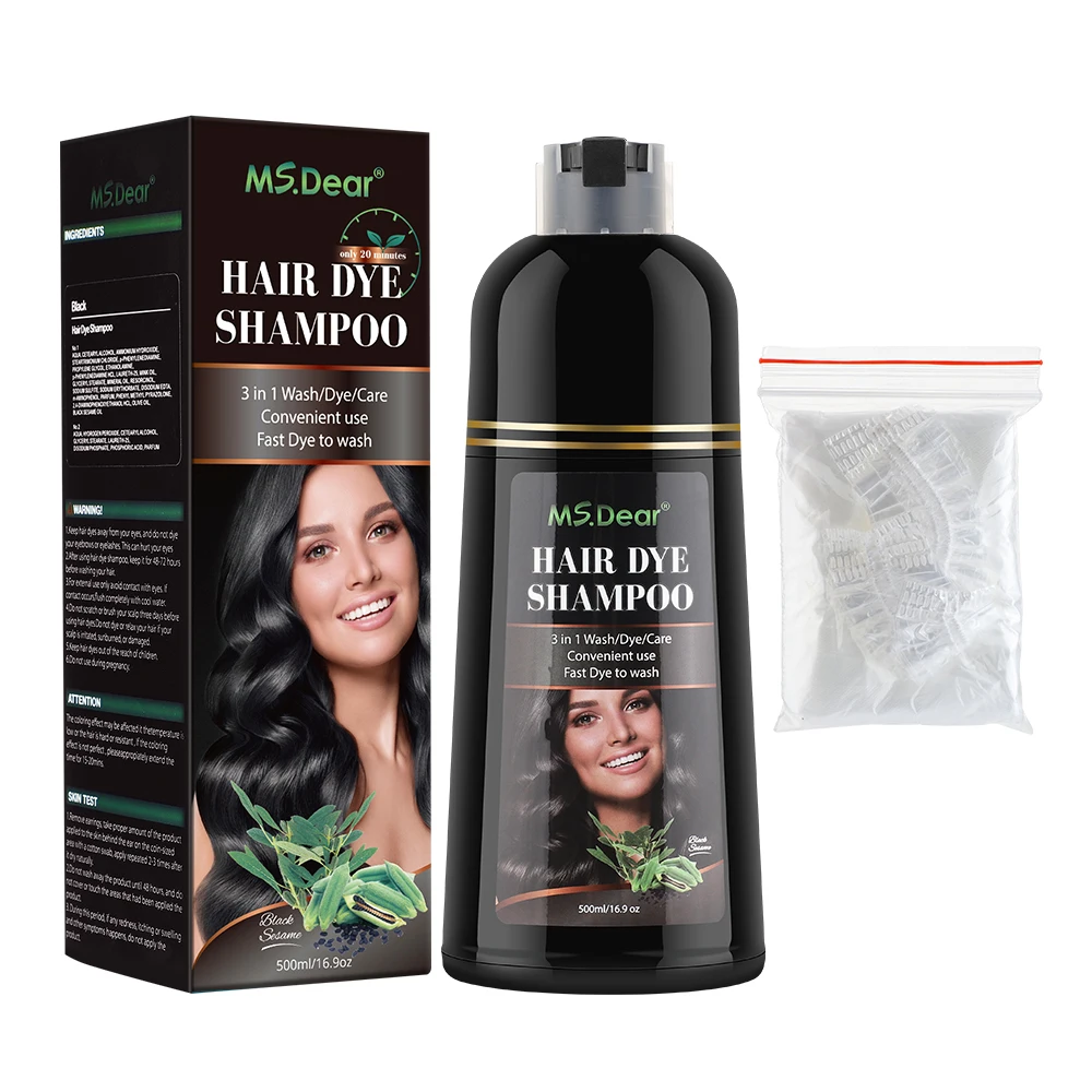 Shampoo Tinte Instantáneo Negro/Café Ms.Dear - Imagen 8