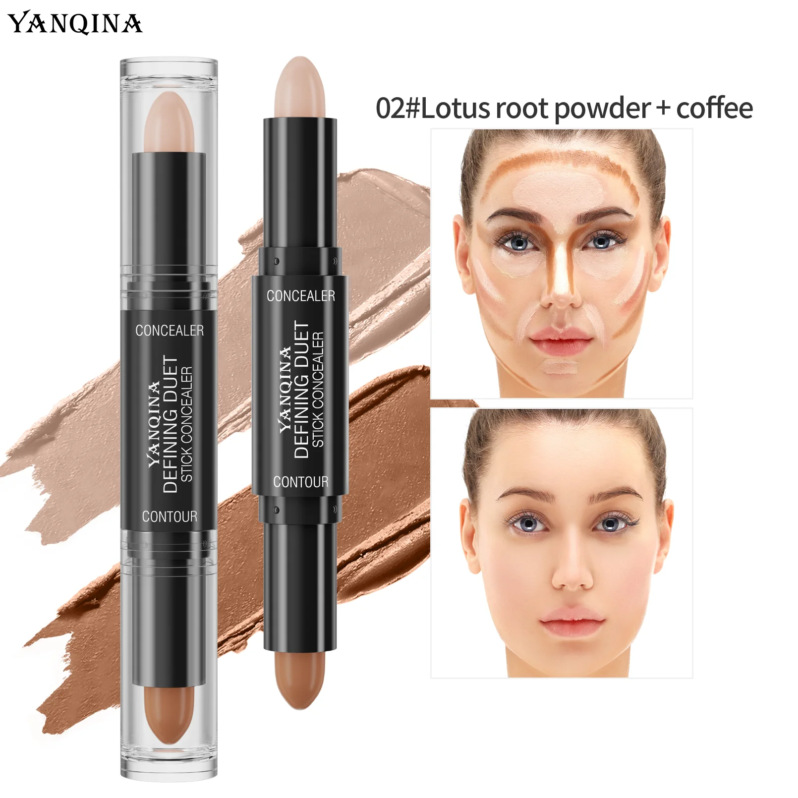 Face Foundation Concealer Pen Long Lasting Dark Circles Corrector Contour Stick Cosmetic Makeup Tools - Imagen 6
