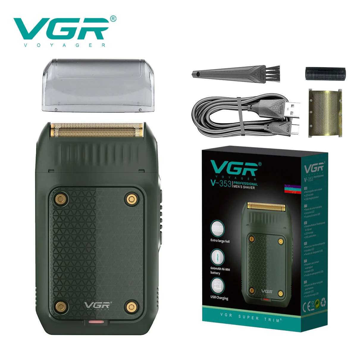 VGR V-353 Afeitadora Eléctrica Profesional para Hombre - Imagen 8