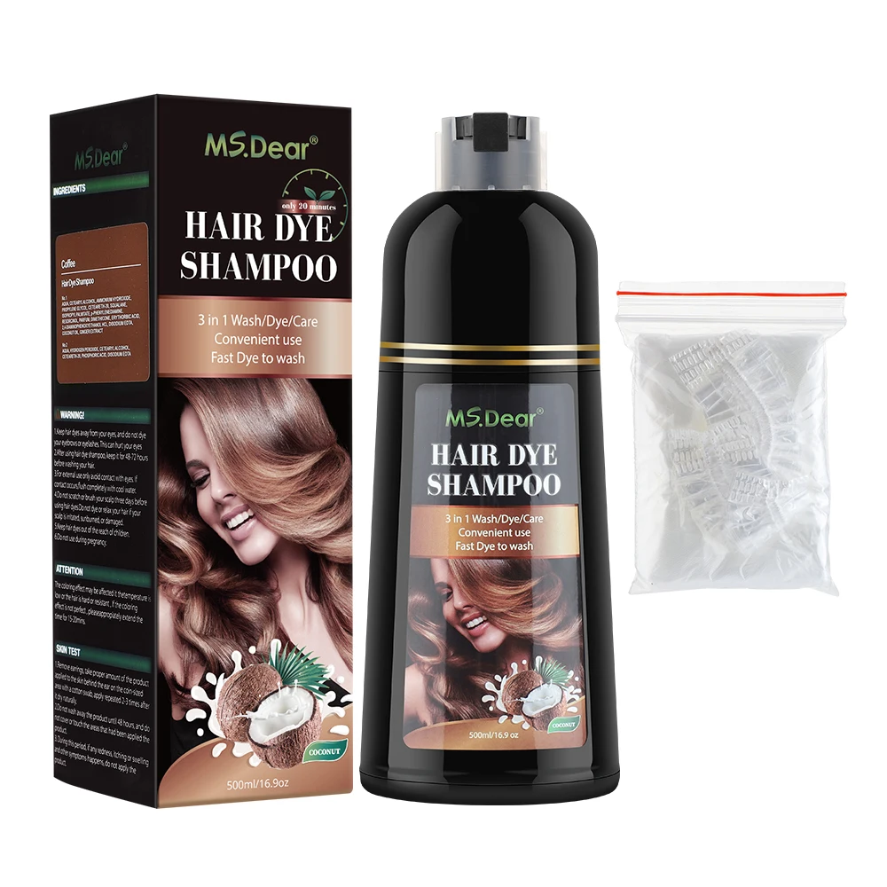 Shampoo Tinte Instantáneo Negro/Café Ms.Dear - Imagen 7
