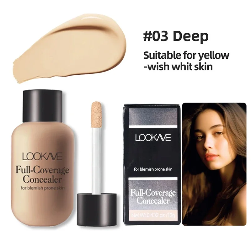 Waterproof Liquid Concealer Foundation Cream Lasting Full Coverage Acne Spot Dark Circles Concealer Cream Face Makeup Cosmetic - Imagen 11