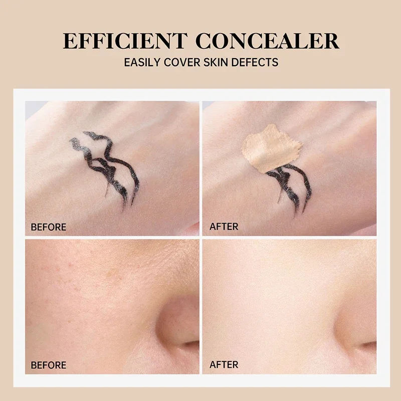 Waterproof Liquid Concealer Foundation Cream Lasting Full Coverage Acne Spot Dark Circles Concealer Cream Face Makeup Cosmetic - Imagen 4