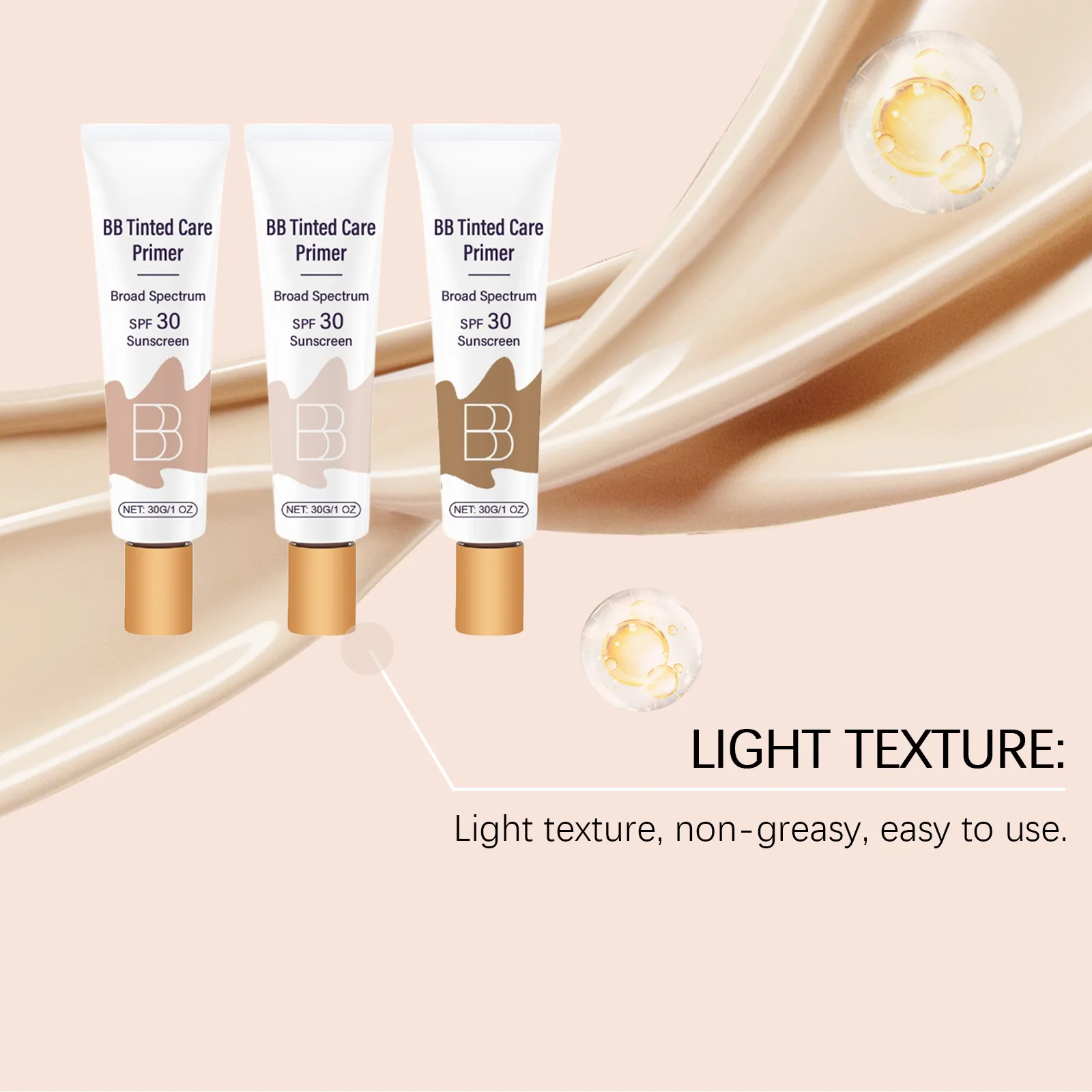 BB Cream con Niacinamida SPF30 Base de Maquillaje Hidratante 30 g - Imagen 2