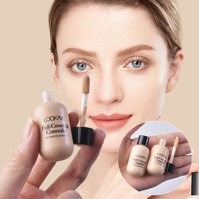 Waterproof Liquid Concealer Foundation Cream Lasting Full Coverage Acne Spot Dark Circles Concealer Cream Face Makeup Cosmetic - Imagen 3