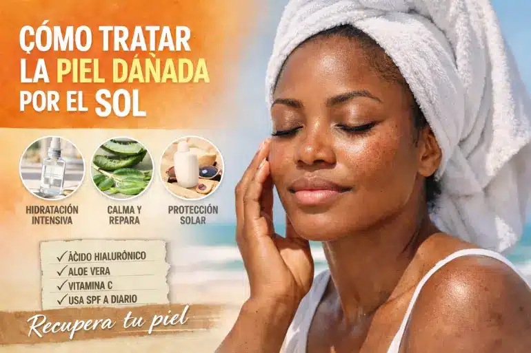 Cómo tratar la piel dañada por el sol