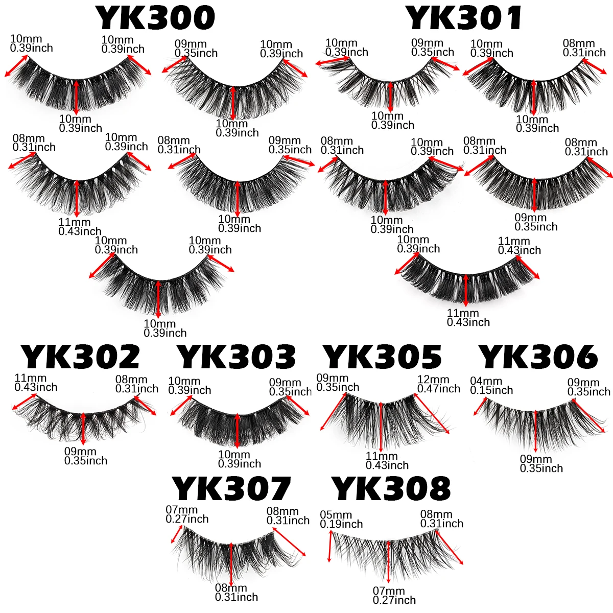 New Half Eyelashes 10 Pairs - Imagen 5