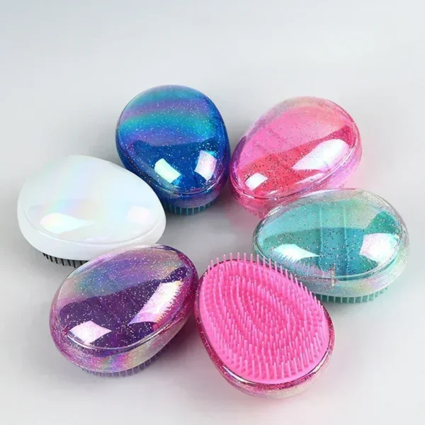 Mini Detangling Hair Brush Egg Round Shape