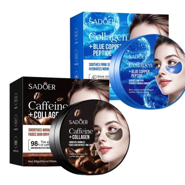 Parches de ojos de colágeno y cafeína de SADOER