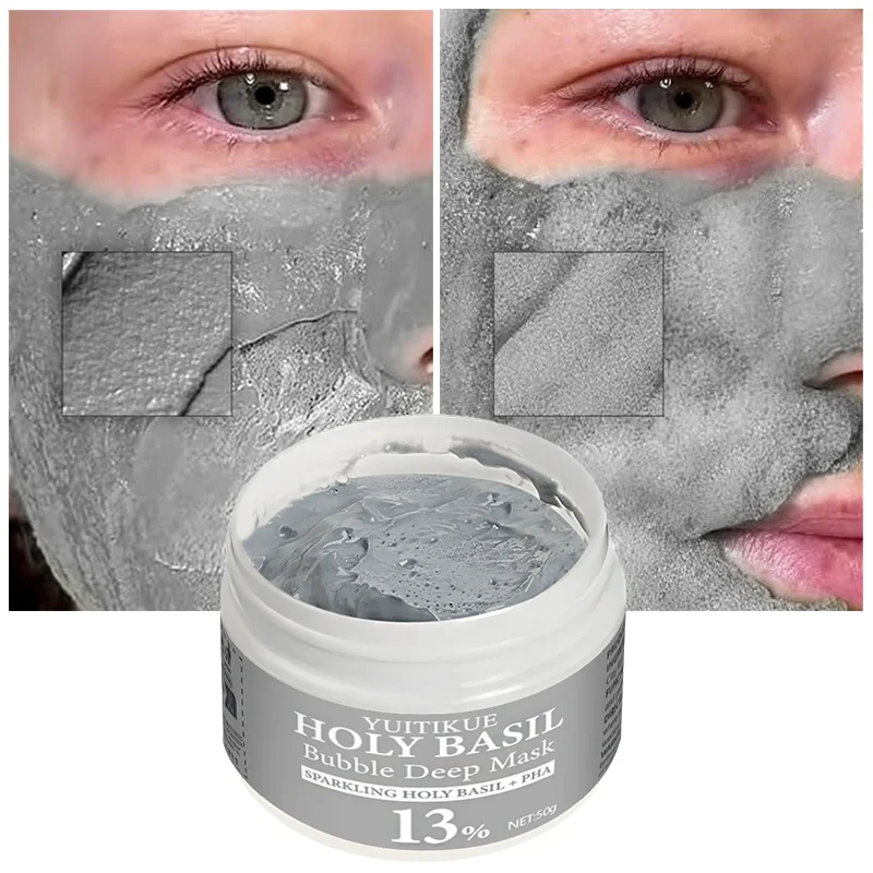 YUITIKUE Holy Basil Bubble Clay Mask - Imagen 4