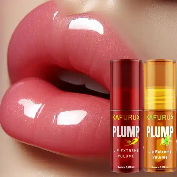 KAFURUX 2PC Lip Plump Long Lasting Lip Oil
