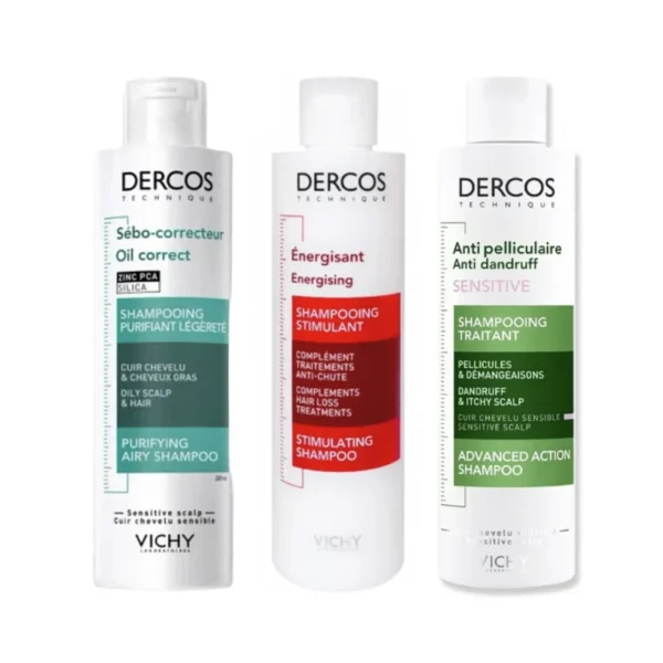 Champú DERCOS anticaspa, antigrasa y anticaída